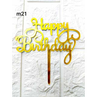 mika chữ happy birthday b hoa (set 10 cái)