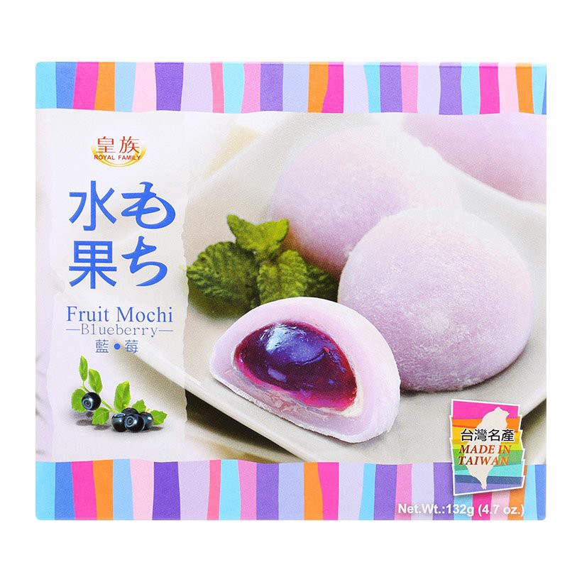 Bánh mochi Đài Loan việt quất Royal Family - Hộp 132g 4 bánh date 5.2020