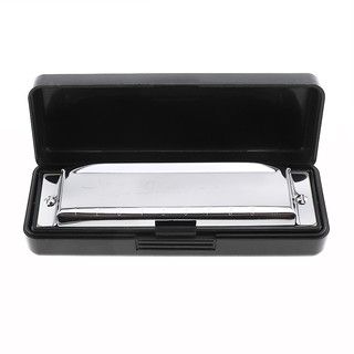 10 Holes 20 ToneC Silver Harmonica Diatonic Blues Harp