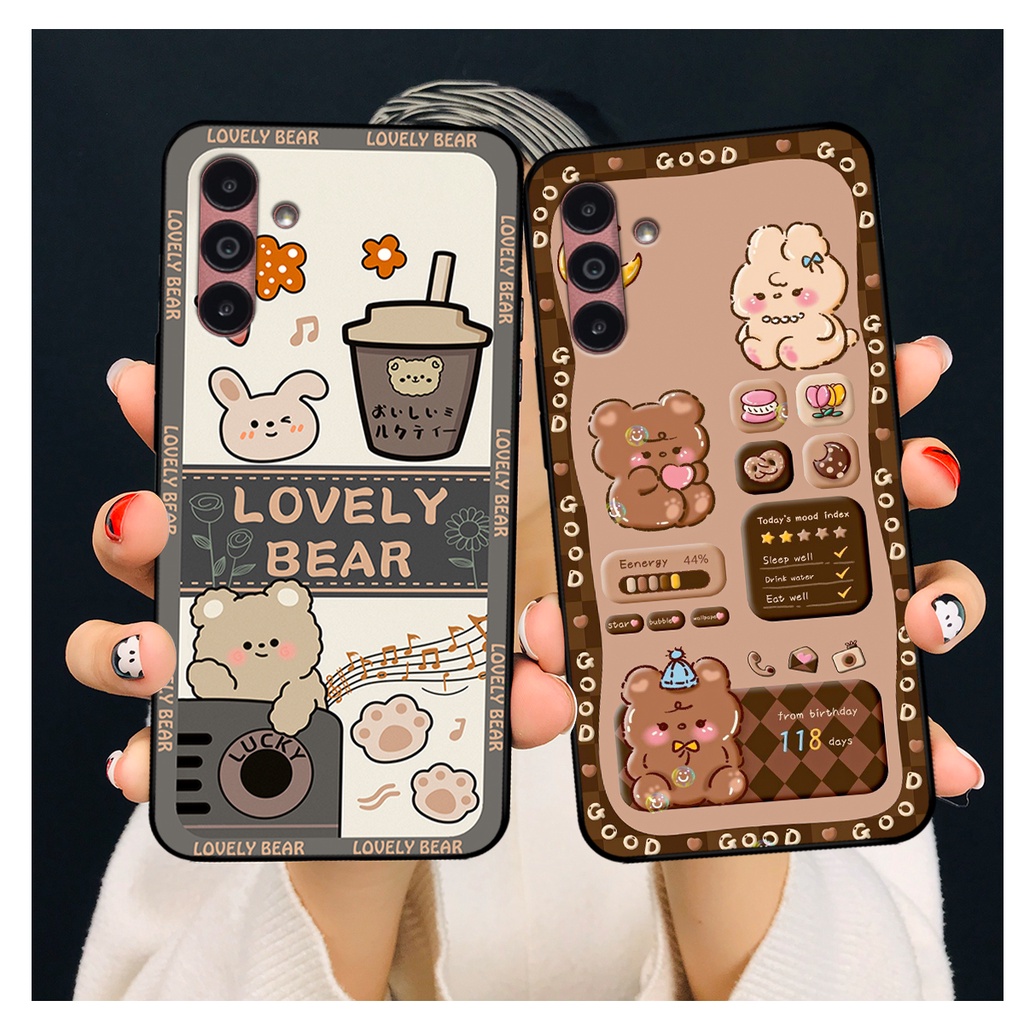 Ốp lưng Samsung A04 - Samsung A04s in hình gấu bear dễ thương, bền đẹp.
