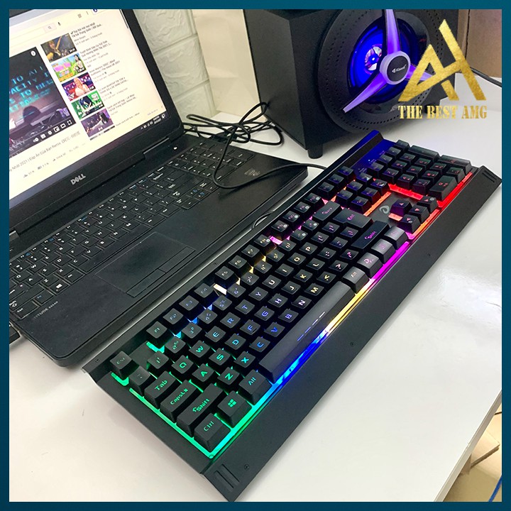 Bàn Phím Máy Tính Gaming Keycap Xuyên Led Đổi Màu DAREU LK145 Bàn Phím Giả Cơ Laptop Có Dây Keyboard Chơi Game