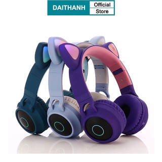 Tai Nghe Mèo Bluetooth, Headphone Tai Mèo Cực Cool Có Mic, Chất Âm Thiên Bass Mạnh Mẽ, Nhiều Màu Sắc Lựa Chọn