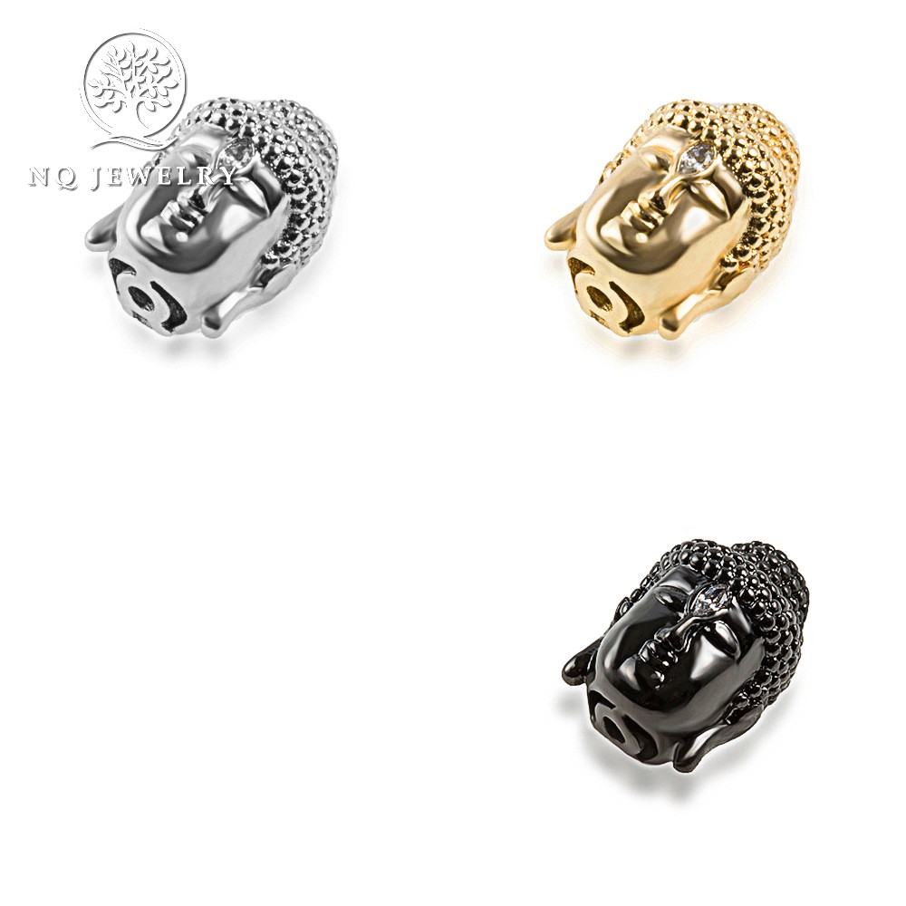 Charm hợp kim đầu phật xỏ ngang - NQ Jewelry