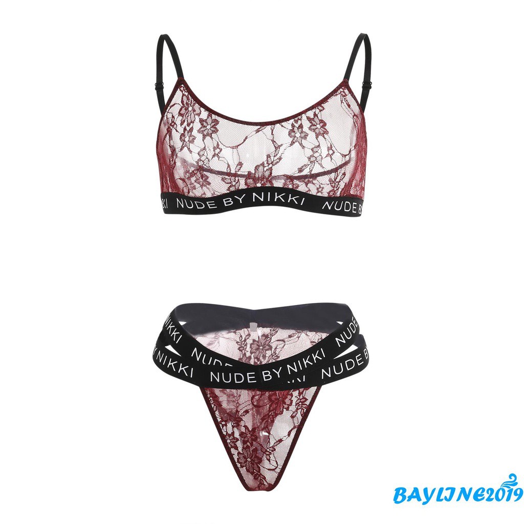 Set đồ lót ren hoa thời trang quyến rũ cho nữ