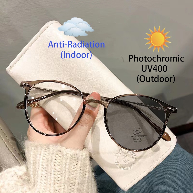 Kính Mát Gọng Oval Chống Bức Xạ Thời Trang Cho Nữ