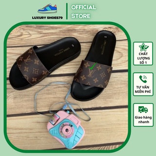 Dép nam ⚡FreeShip⚡ Dép quai ngang da phong cách Hàn xuất dư Unisex