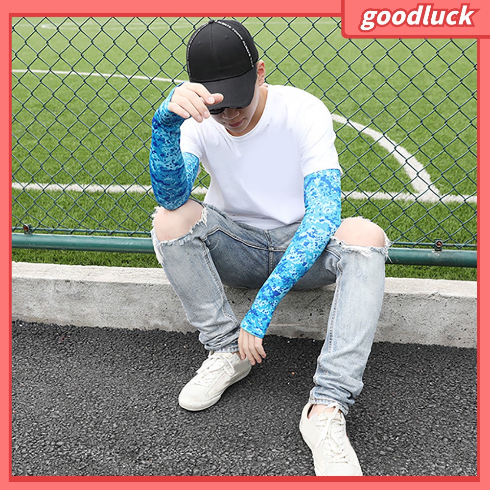 Cặp Ống Tay Chống Nắng Họa Tiết Rằn Ri Thoải Mái Cho Nam Và Nữ