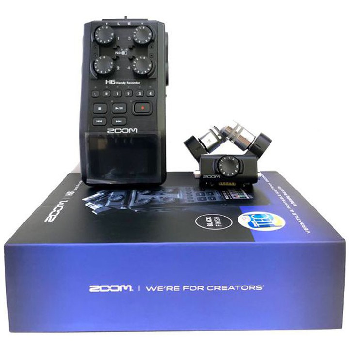 Máy ghi âm Zoom H6 Black hỗ trợ thẻ nhớ ngoài /SD/SDHC, ghi âm đa chiều, màn hình LCD | TECHMART