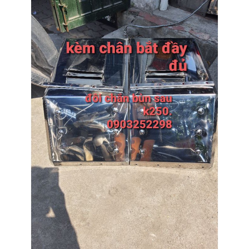 chắn bùn inox sau k250 kèm cao su và không cao su loại bản to đẹp