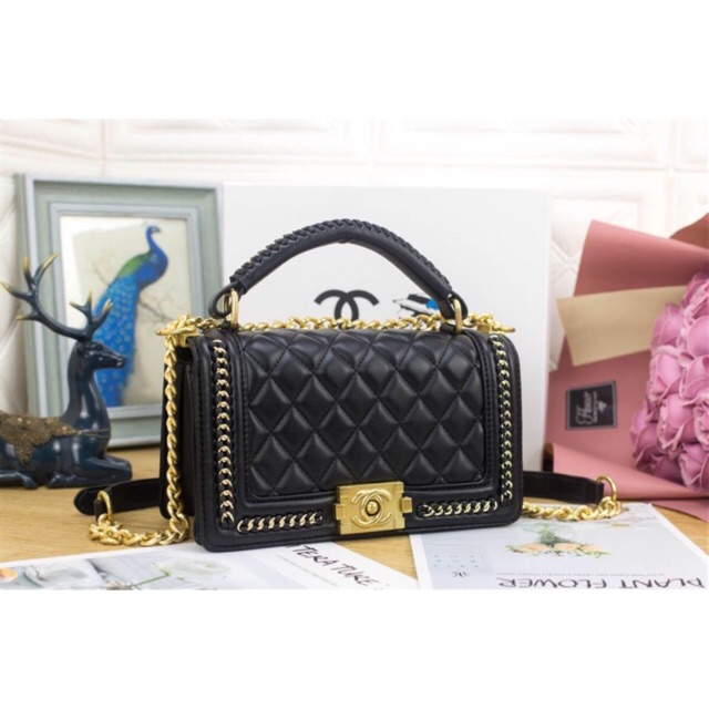 Túi boy trơn màu đen