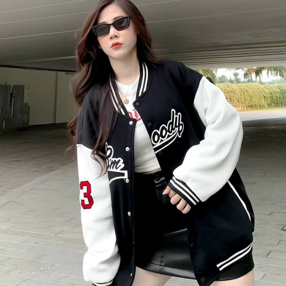 Áo khoác bomber Jacket dù 2 lớp BMOODY unisex nam nữ form rộng MM15 MEMOTOP