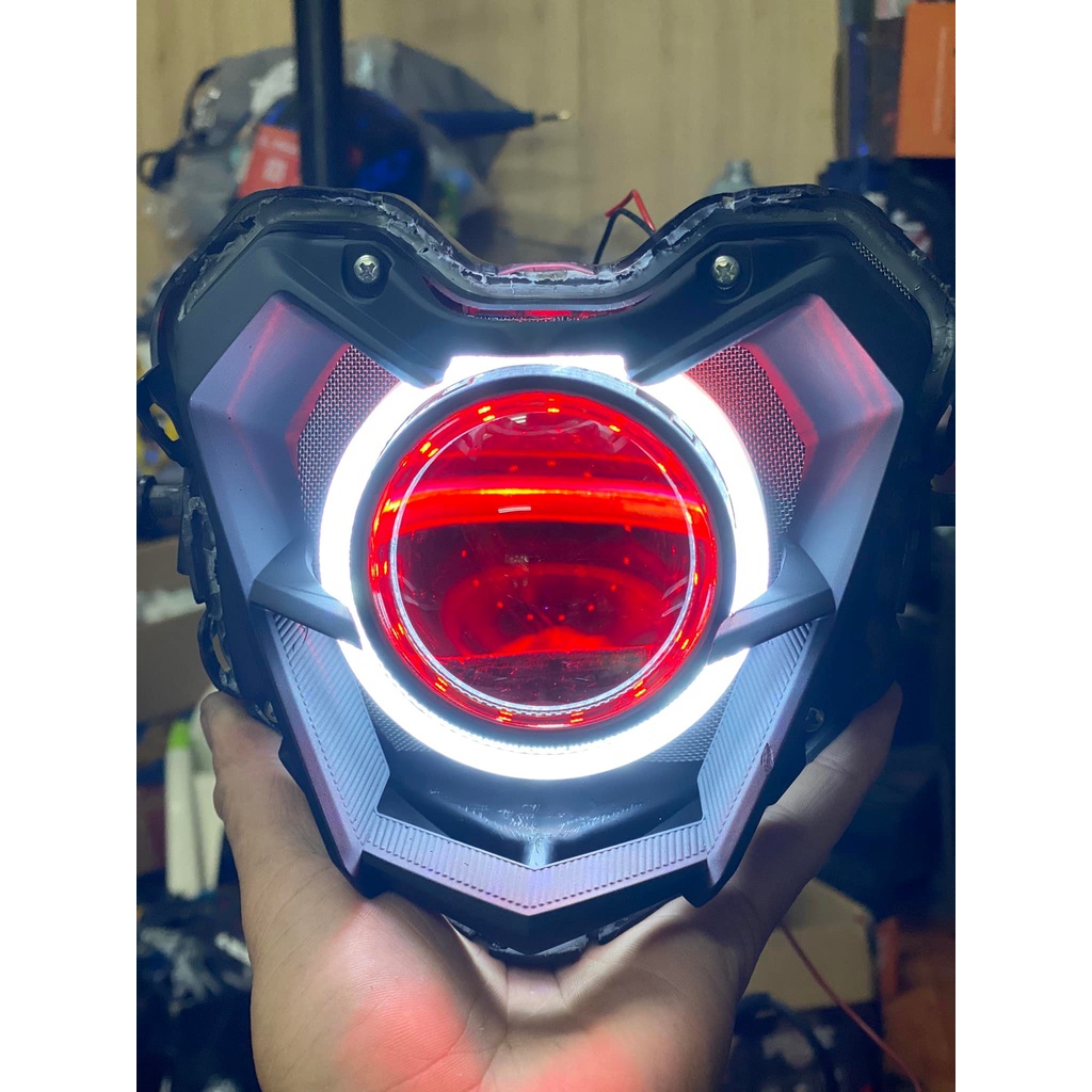 Choá Winner V1, GTR150, RS150 Gắn Sẵn Bi Led B11 Lens Xanh Tím - Bảo Hành 12 Tháng