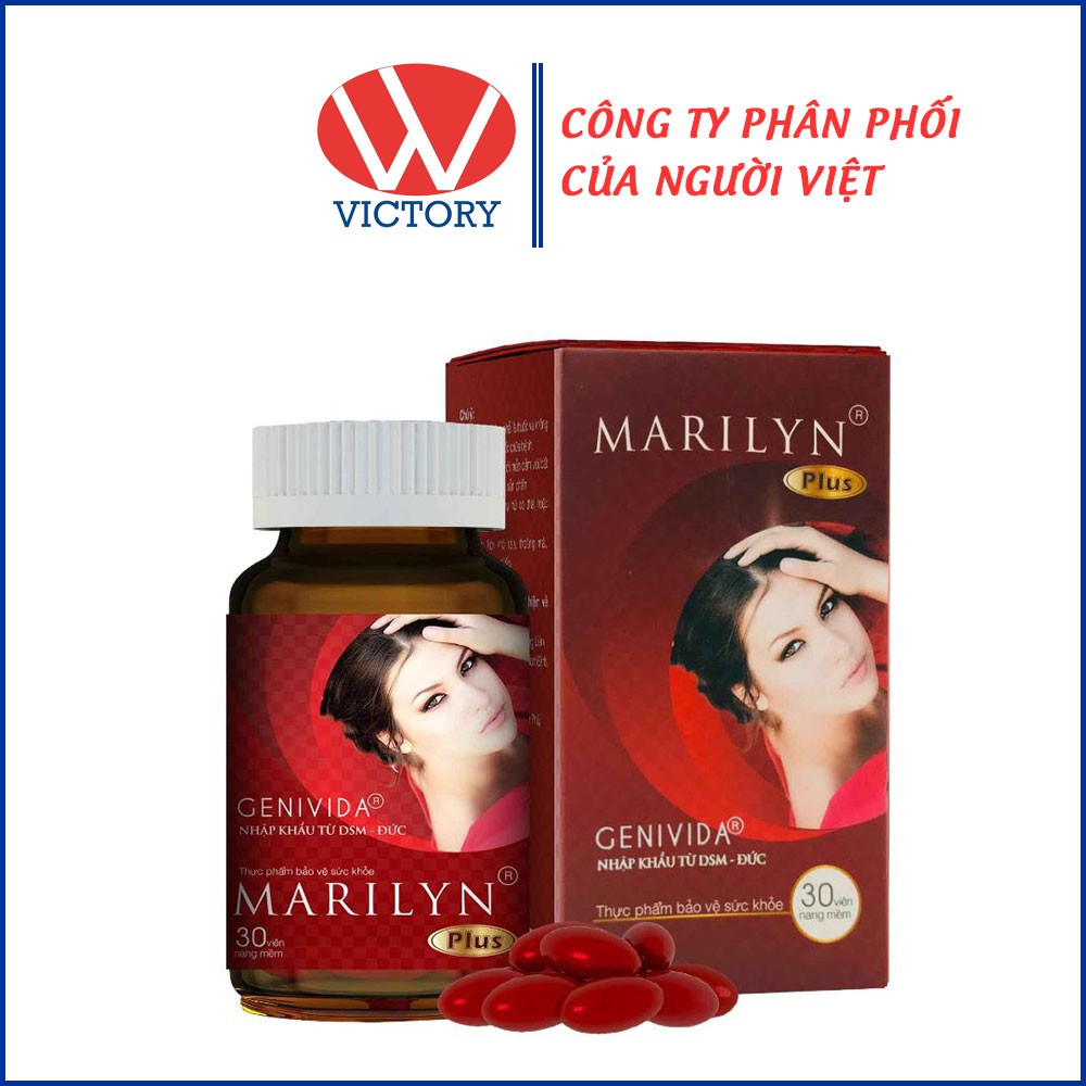 Viên Uống Marilyn Plus hỗ trợ cải thiệm, giảm các biểu hiện do suy giảm nội tiết tố nữ & giảm nguy cơ lão hóa da