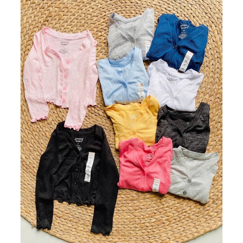 Áo cadigan bé gái JUMPING BEANS size 6 đến 12t