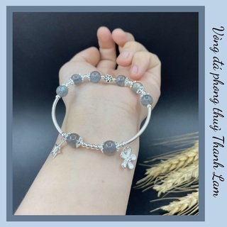Vòng tay đá phong thuỷ phối charm bạc 925