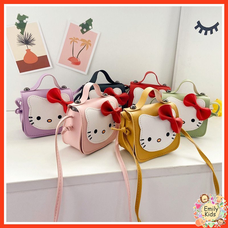 Túi Xách Du Lịch In Hình Mèo Hello Kitty Dễ Thương Cho Bé Gái
