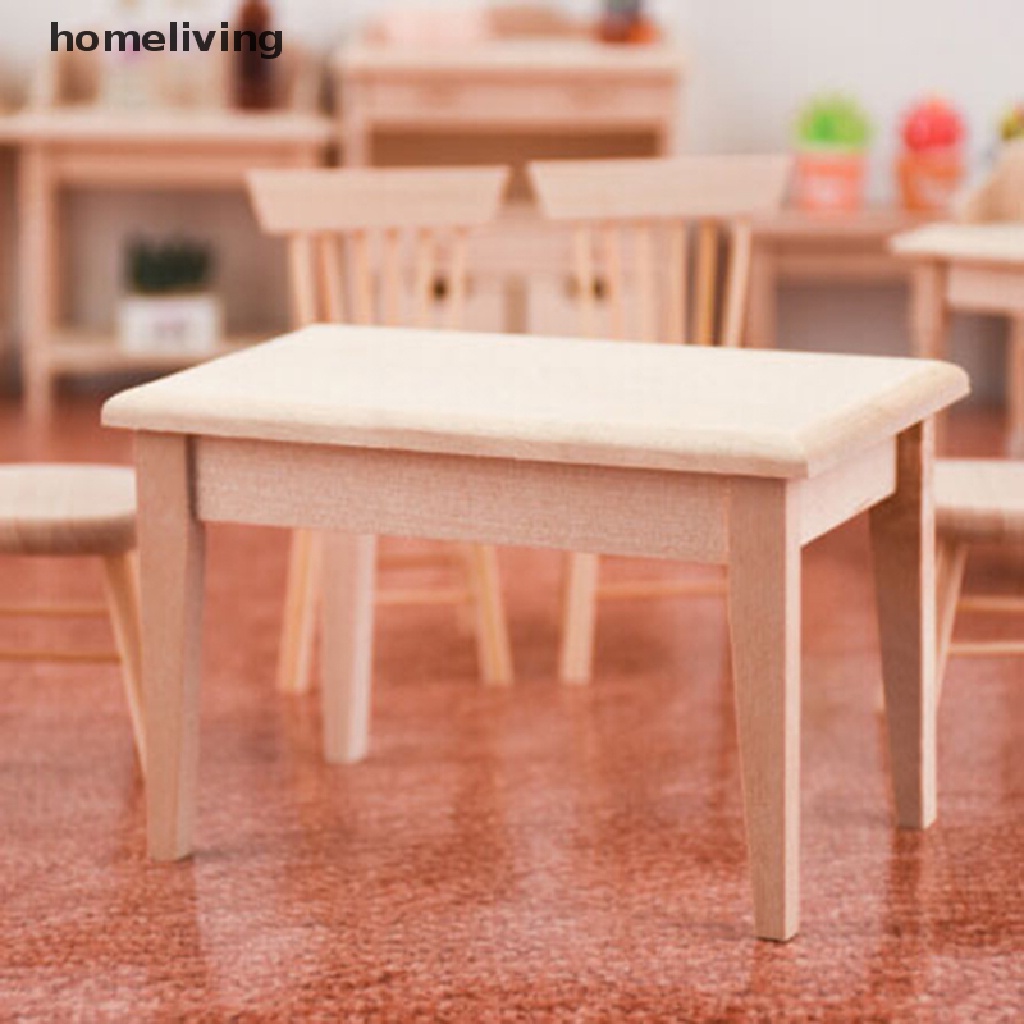 Bàn Gỗ Mini Tỉ Lệ 1 / 12 Trang Trí Ngôi Nhà Búp Bê