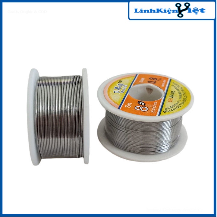 Thiếc hàn vàng SN8 đường kính lõi 0.8mm cuộn 100g