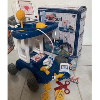 đồ chơi xe đẩy dụng cụ đèn, vòi nước bác sĩ nha khoa _ Docter set