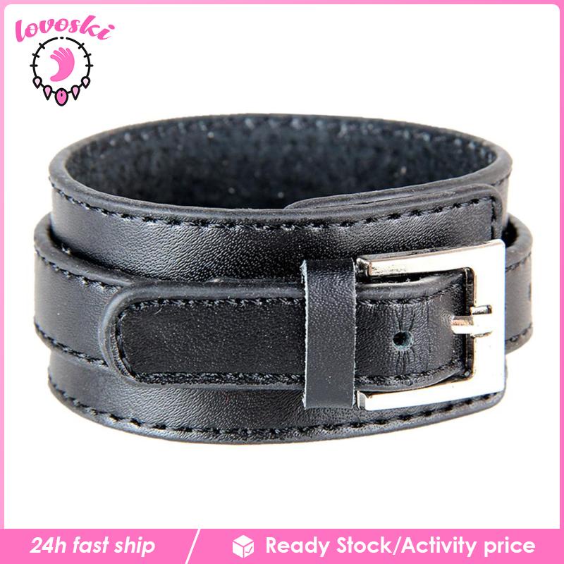 Vòng Tay Da Bò Bản Rộng Thời Trang Cho Nữ