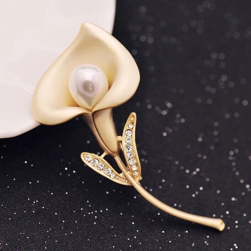 Ghim Cài Áo Hình Hoa Tulip Đính Đá Nhân Tạo Thời Trang Cho Nữ