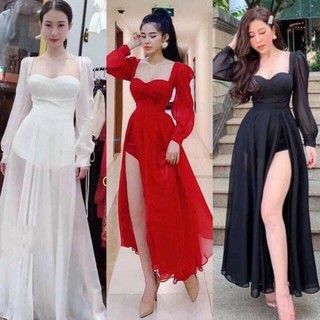 Đầm Maxi Xẻ Tà Y Hình