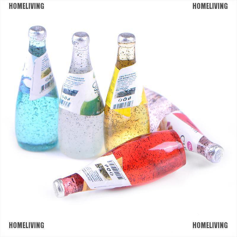 Set 5 Ly Nước Trái Cây mini Tỉ Lệ 1 / 12 Trang Trí Nhà Búp Bê