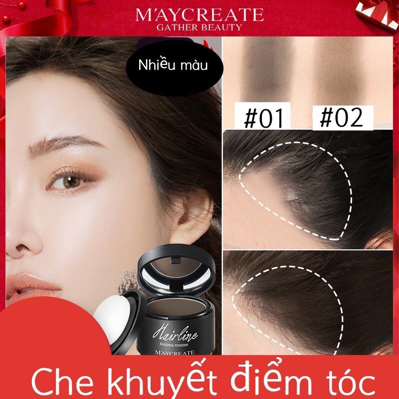 Phấn che hói Maycreate /Phấn phủ che khuyết điểm tóc Maycreate /Hair Line Shadow Powder 💕FREESHIP 50k💕 - dear.ladies