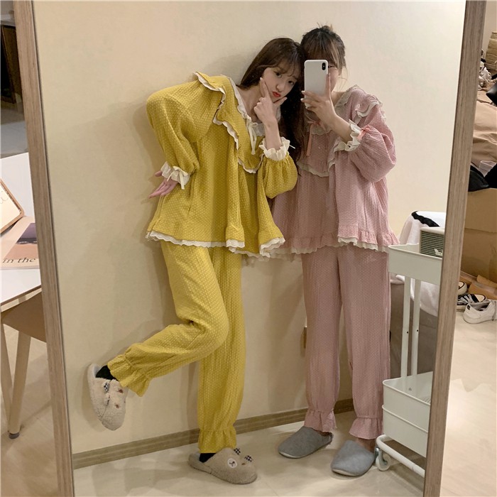 ( ORDER ) Bộ đồ ngủ tiểu thư ulzzang (có ảnh thật) - KA00048