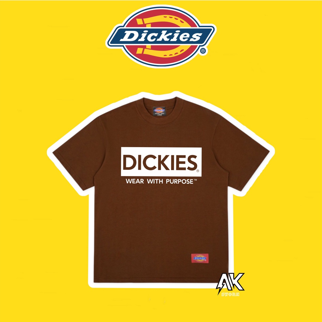 Áo Thun Tay Lỡ unisex Tshirt Dickies Màu Nâu - Áo thun Dickies Nam Nữ Link 5