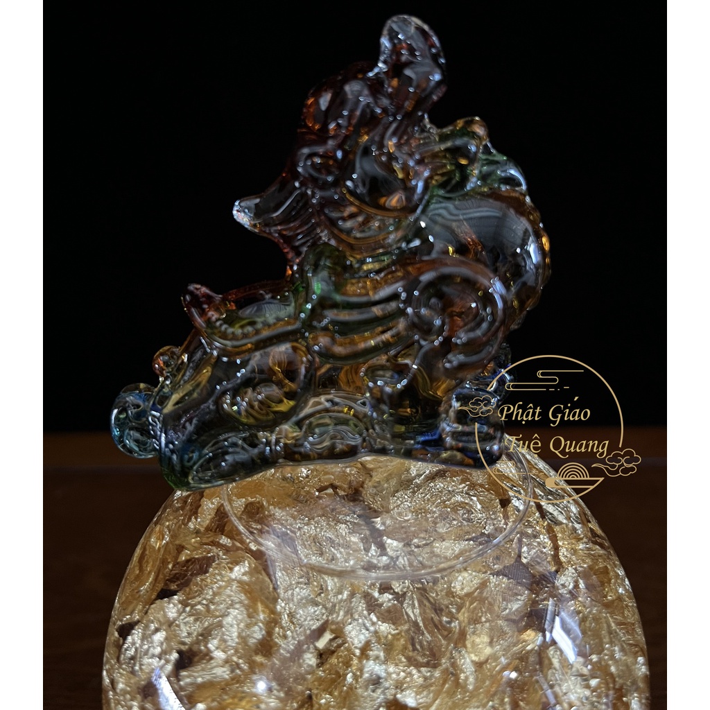 Cóc ( Thềm Thử) , Tỳ Hưu ngồi trên quả cầu vàng lá( Vật phẩm phong thủy tài lộc )- Phật giáo tuệ quang