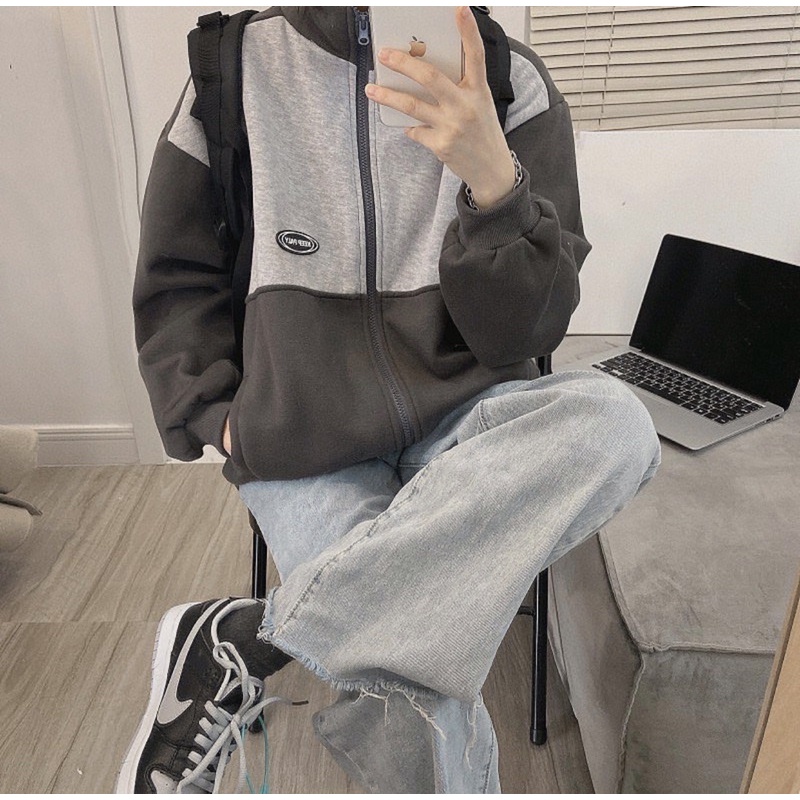 [ ẢNH THẬT ] ÁO KHOÁC KEEP PALY PHỐI MÀU FORM RỘNG TAY BỒNG | BigBuy360 - bigbuy360.vn