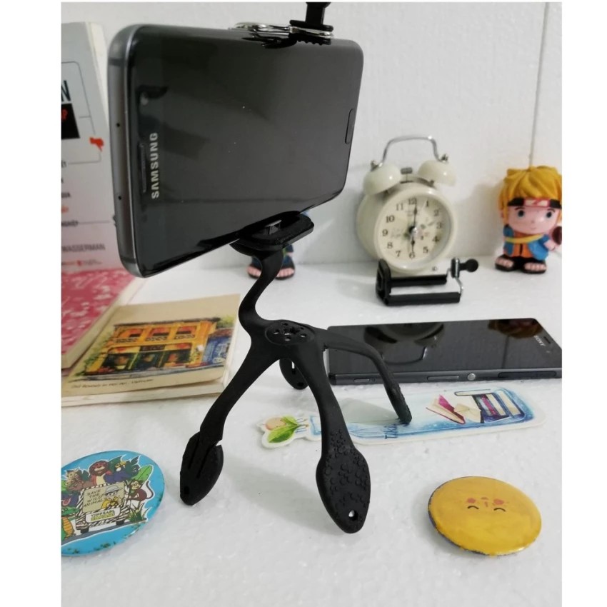 Gậy chụp hình/ Gậy selfie/Giá kẹp điện thoại/Tripod Giữ Điện Thoại - Gecko Tripod - ĐEN
