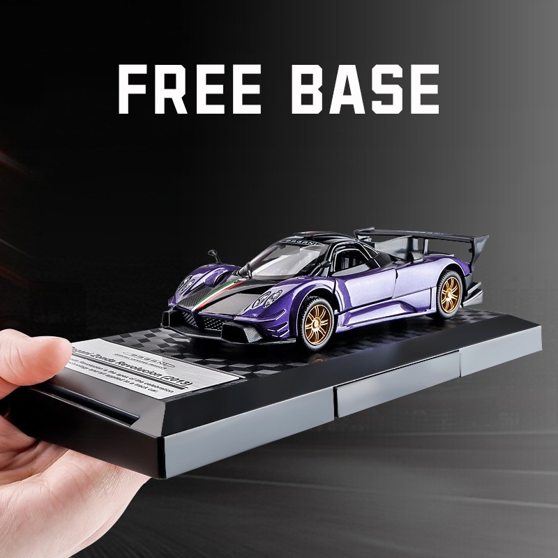Mô Hình Xe Hơi Pagani Zonda Revolucion Có Đèn Và Âm Thanh Bằng Hợp Kim Tỉ Lệ 1: 31 Làm Quà Sinh Nhật Cho Bé Trai