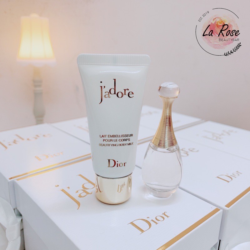 Gift set nước hoa 5ml + body lotion 20ml Dior Jadore