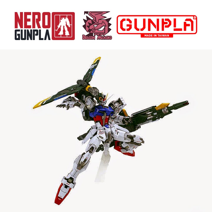 Mô Hình Lắp Ráp Dragon Momoko MG 1/100 GAT-X105 + AQM/E-X03 Luncher Strike Gundam