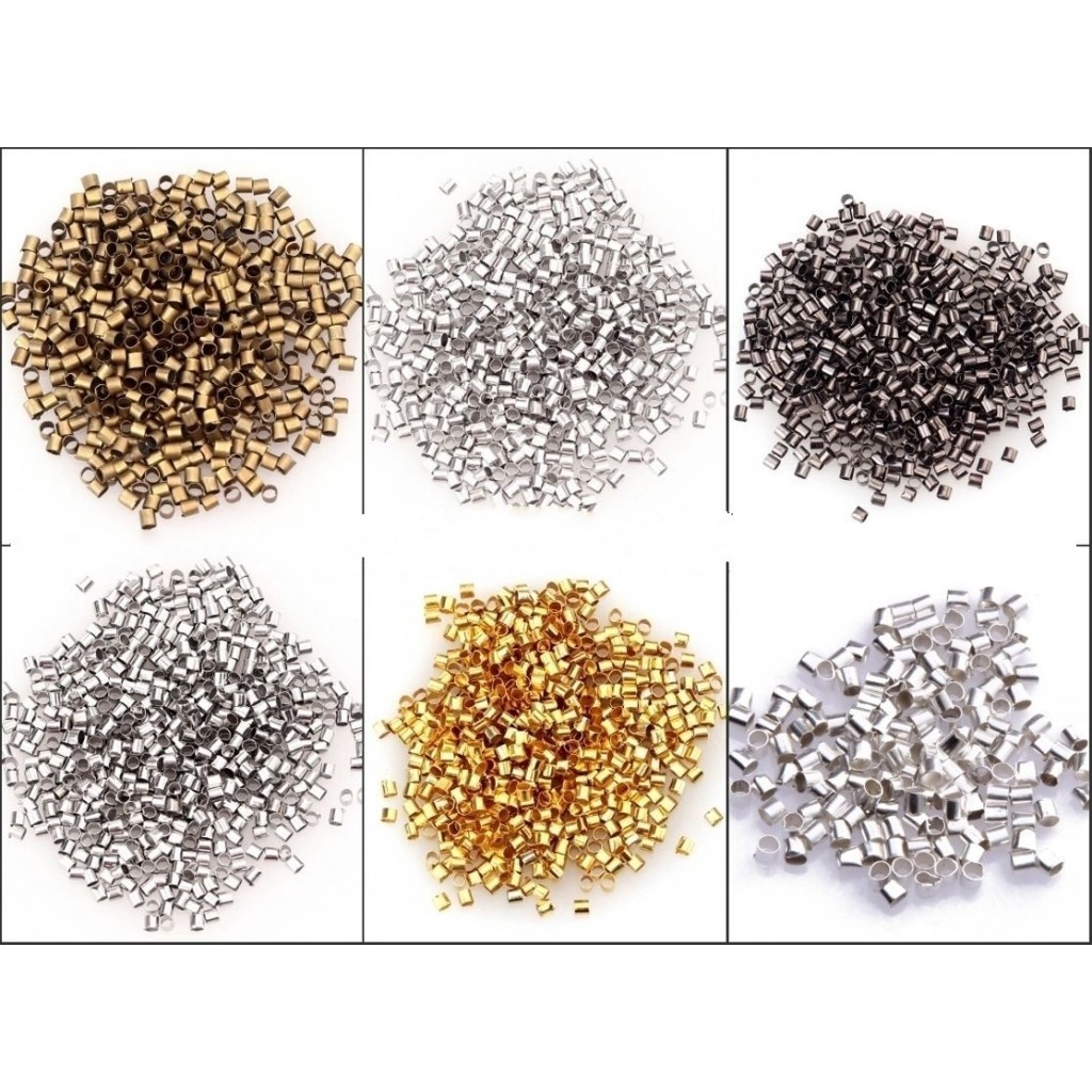 Bộ 500 đầu kim loại làm trang sức 1.5mm / 2mm sử dụng tiện lợi