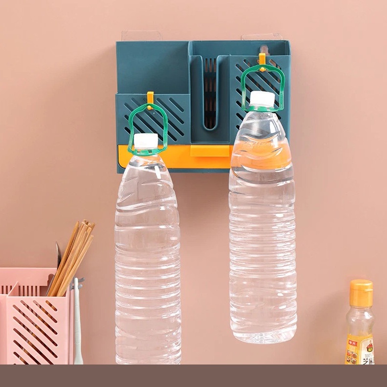 Kệ Đựng Muỗng Đũa Treo Tường Nhà Bếp Có Đế Hứng Nước Tiện Dụng