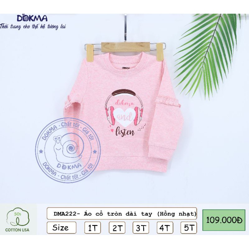 [Dokma] Áo cổ tròn bé gái DMA22