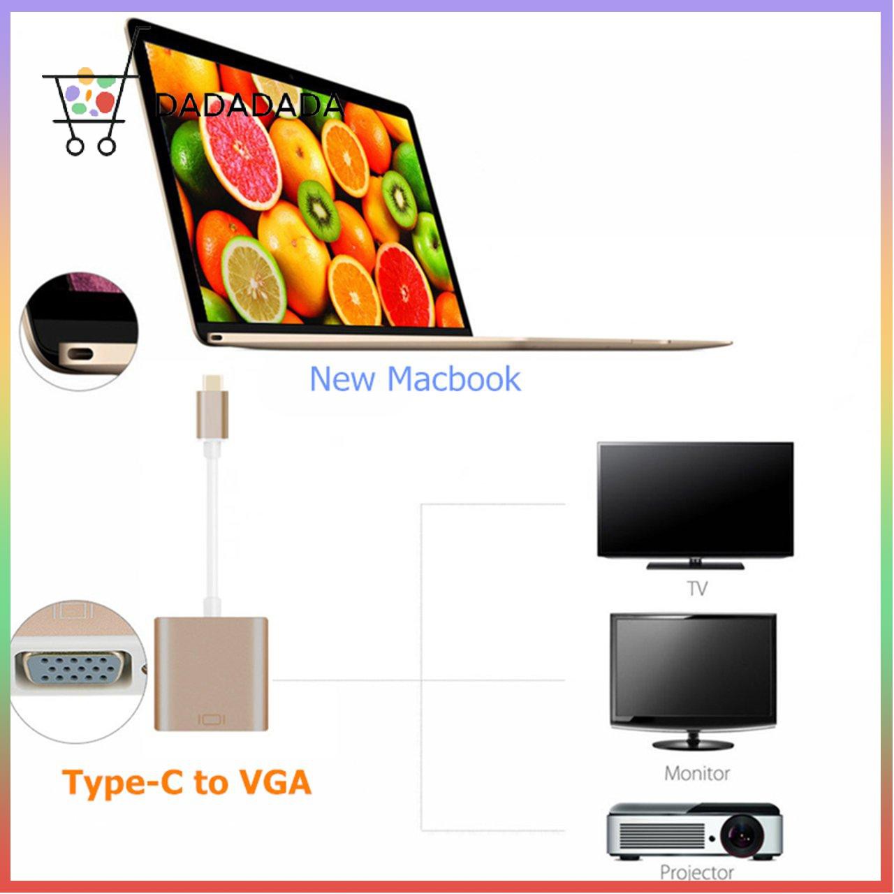 Dây Cáp Chuyển Đổi Từ Cổng Usb C Sang Cổng Vga 3 Cổng Dành Cho Macbook