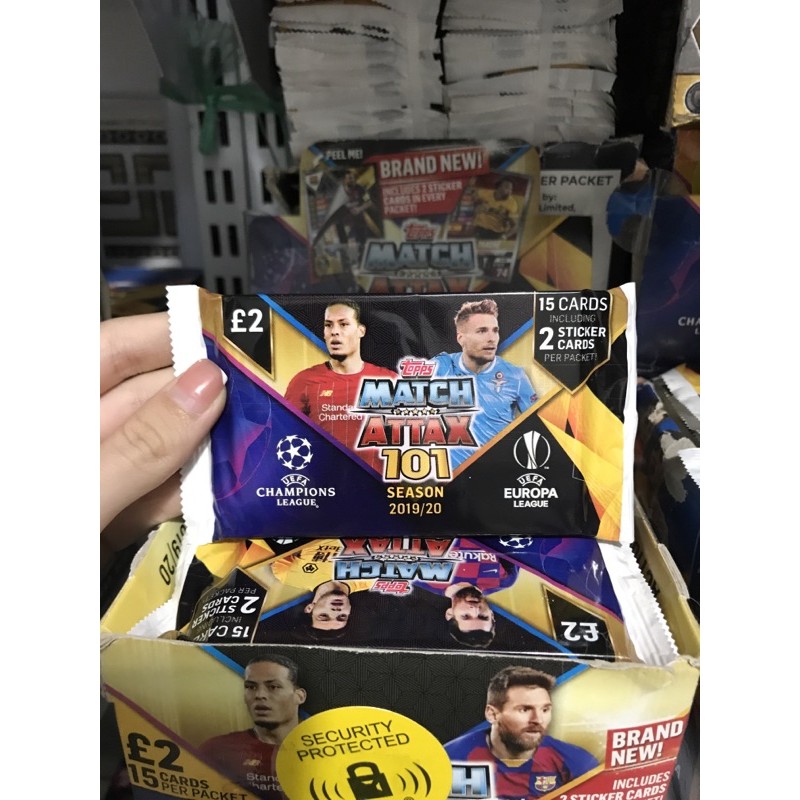 [ Pack Lẻ ] Match Attax 101 champions league mùa 19/20 ( 15 thẻ )