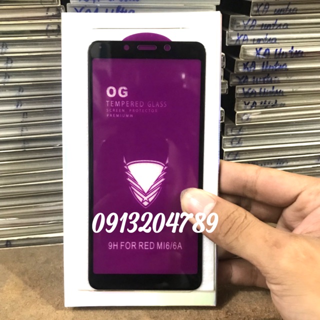 Kính OG full màn Xiaomi Redmi 6A khoan không thủng