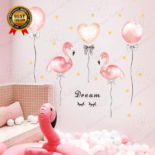 Decal dán tường hình chim hồng hạc