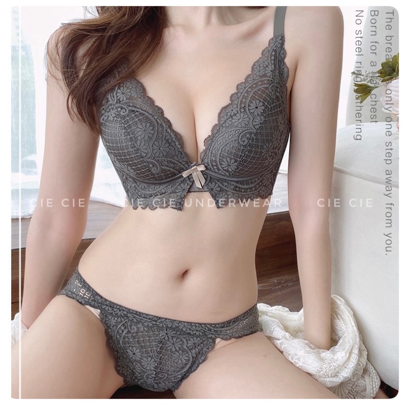 Áo lót ren không gọng đệm dày siêu nâng ngực 4cm 858