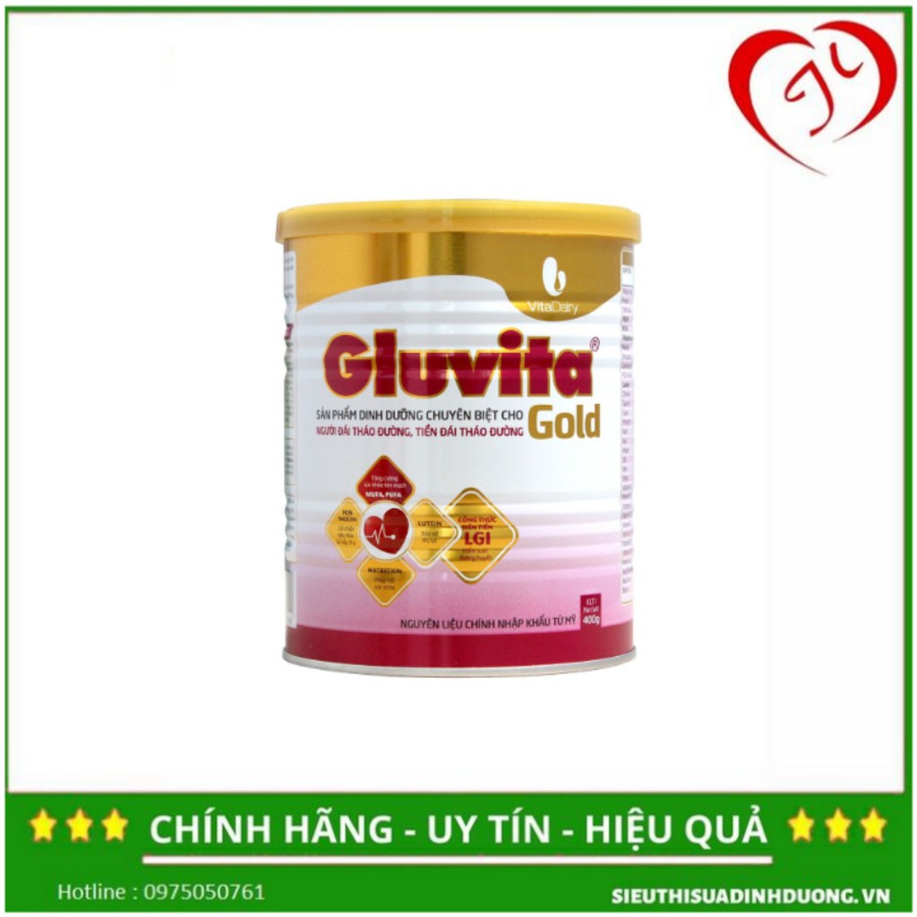 Combo 2 lon Sữa Gluvita Gold 400g-HSD 2021