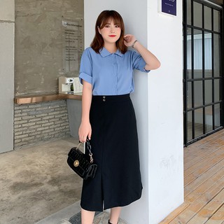 Chân váy suông xẻ - cvbeo092
