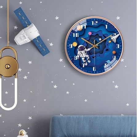 Đồng hồ Phi hành gia treo tường size 20cm phong cách độc đáo,nhựa ABS, đặt phòng ngủ, treo tường, quà tặng cho bé-HO23