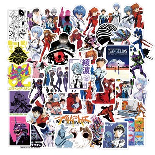 Bộ 50 Nhãn Dán Hoạt Hình Evangelion Chống Thấm Nước