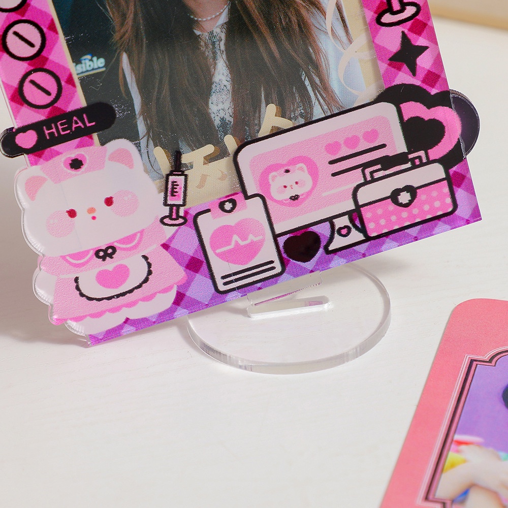 Khung Ảnh 3 Inch DIY Bằng Acrylic Trong Suốt Để Bàn Trang Trí Thẻ