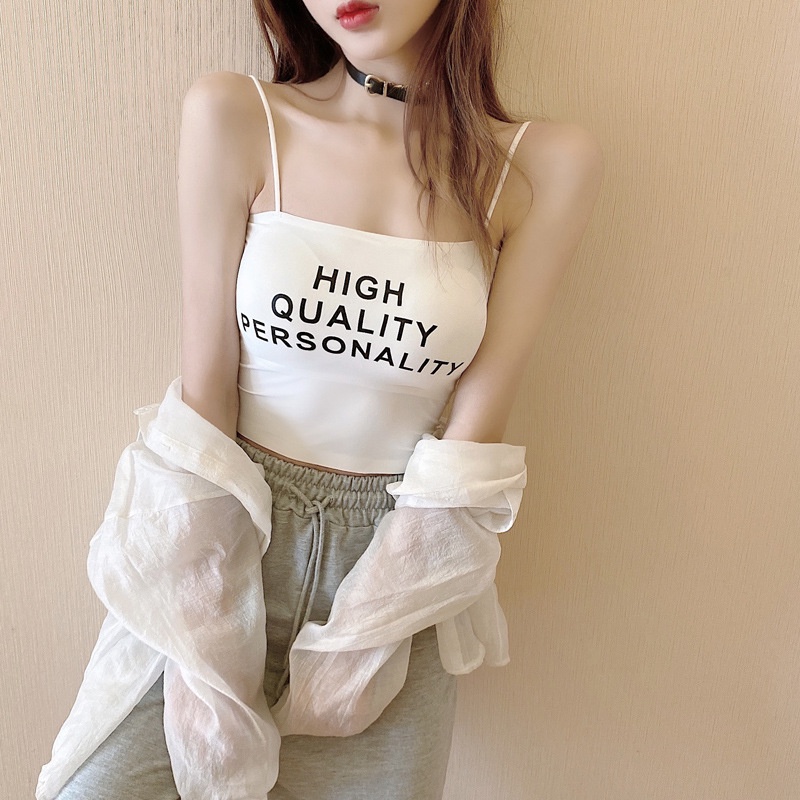 Áo bra 2 dây su mềm mát High Q dáng croptop cực hịn có đệm ngực